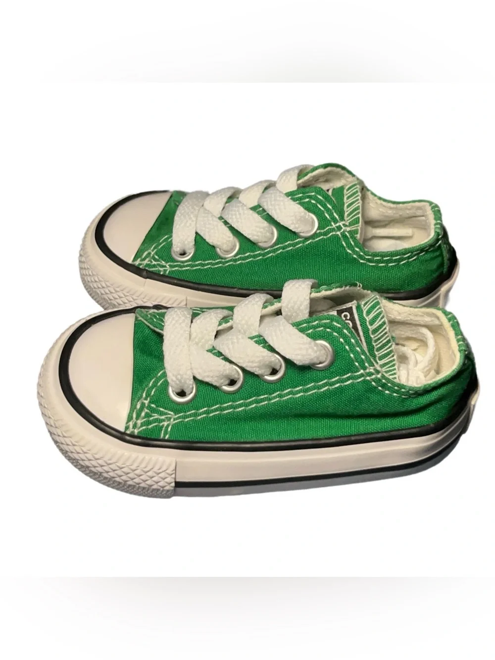 Converse All Star Green Canvas Low Top Sneakers Kids Size 3